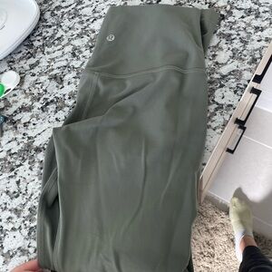 Lululemon grey sage Green align Leggings 25inch